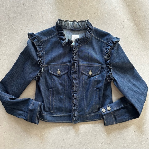 Cinq à Sept Dark Blue Jean Jacket - Picture 3 of 9